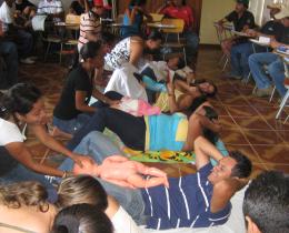 Capacitación en primeros auxilios Proyecto Guías Generales en Turismo Local, La Cruz G