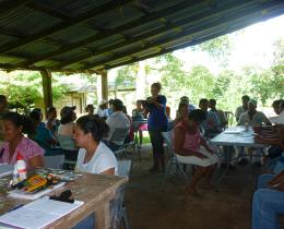 Talleres comunidad de Valle Real, Santa Cecilia, La Cruz, Guanacaste, proyecto Implementación del Enfoque de Mejoramiento 