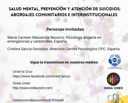 Salud Mental, Prevención y Atención de Suicidios: Abordajes Comunitarios e Interinstitucionales