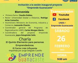Sesión Inaugural Emprende Guanacaste
