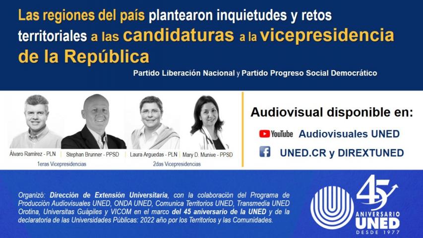 Debate de personas candidatas a  las vicepresidencias de Costa Rica